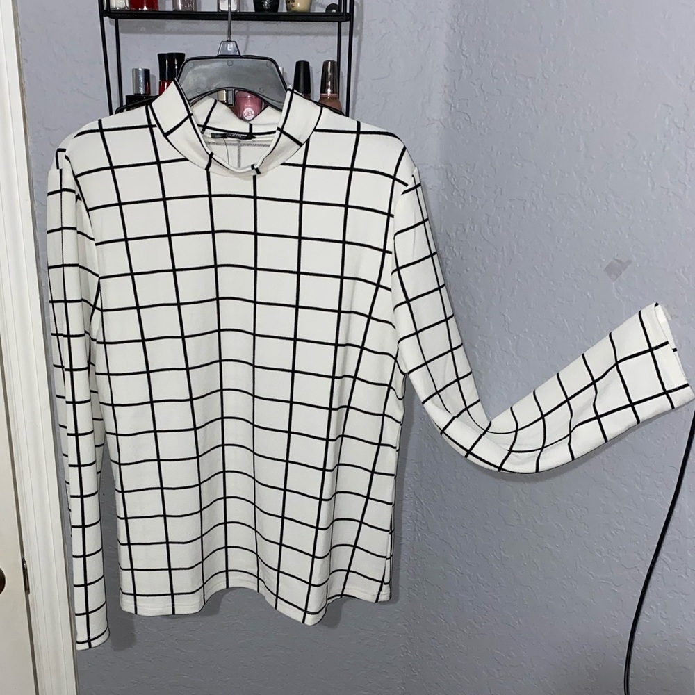 Black and White Turtle Neck